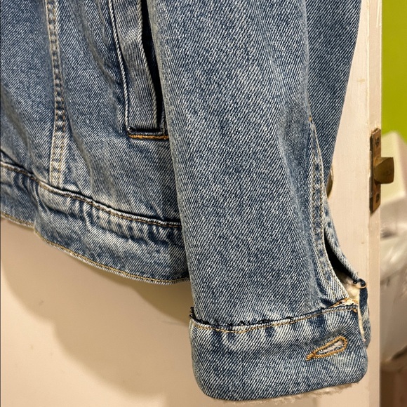 Boohoo Mens Blue Denim Jacket with Sherpa Lining, Asian Sz 3XL, US L-XL - Picture 3 of 6